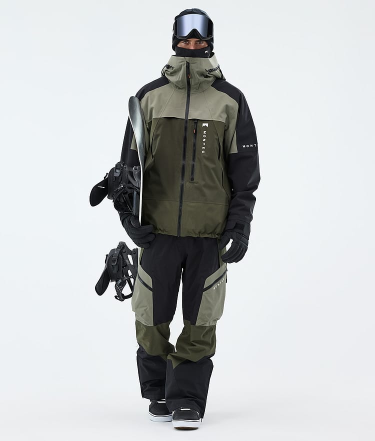 Montec Oracle Snowboardjakke Herre Greenish/Black/Olive Green, Image 2 of 9