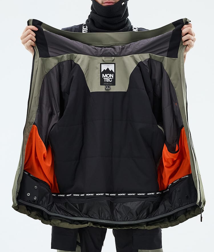 Montec Oracle Snowboardjakke Herre Greenish/Black/Olive Green, Image 9 of 9