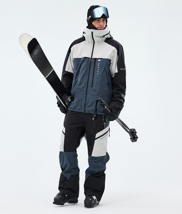 Montec Oracle Skijakke Herre Light Grey/Black/Metal Blue, Image 2 of 9
