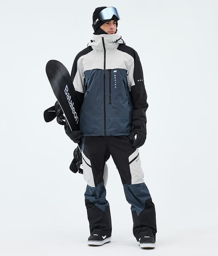 Montec Oracle Snowboardjakke Herre Light Grey/Black/Metal Blue, Image 2 of 9