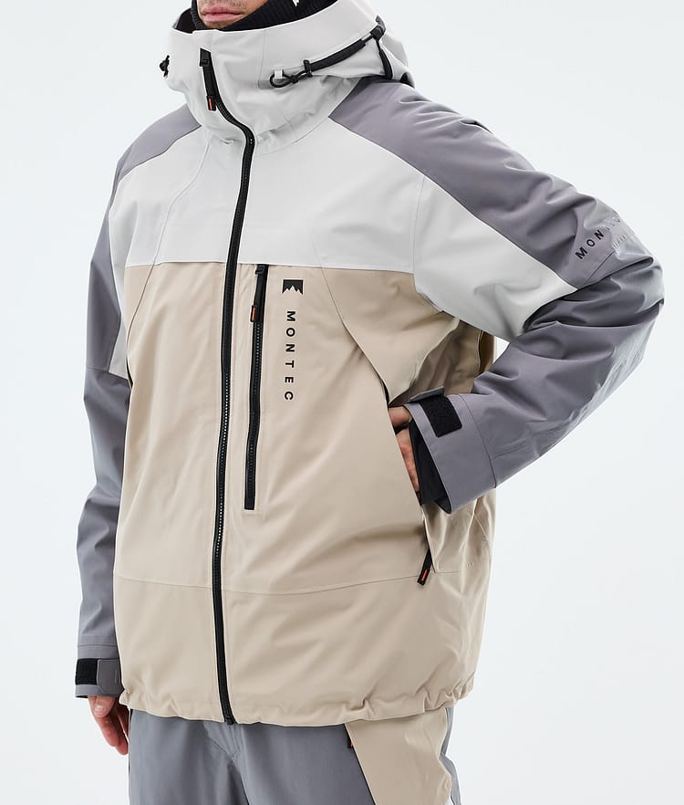 Montec Oracle Snowboardjakke Herre Light Grey/Light Pearl/Sand, Image 7 of 9