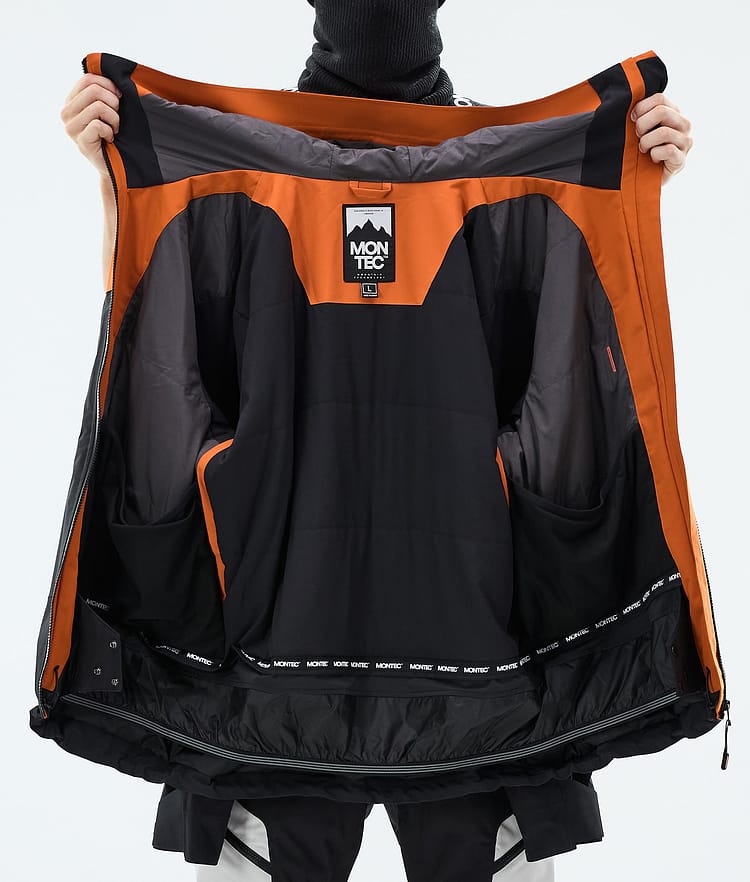 Montec Oracle Snowboardjakke Herre Burned Orange/Light Grey/Black, Image 9 of 9