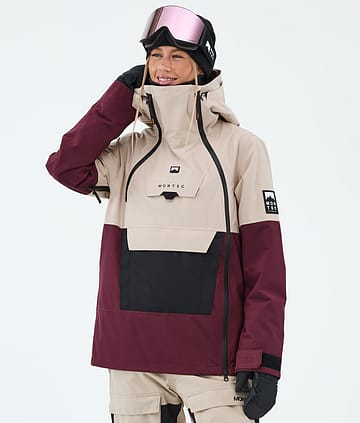 Montec Doom W Skijakke Sand/Black/Burgundy