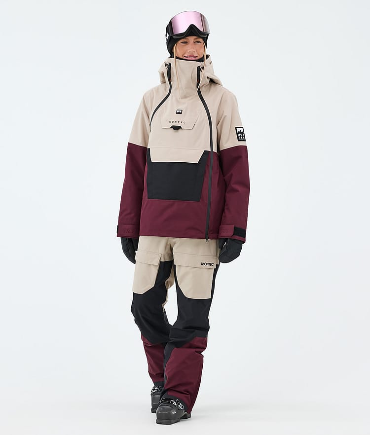 Montec Doom W Skijakke Dame Sand/Black/Burgundy, Image 2 of 10