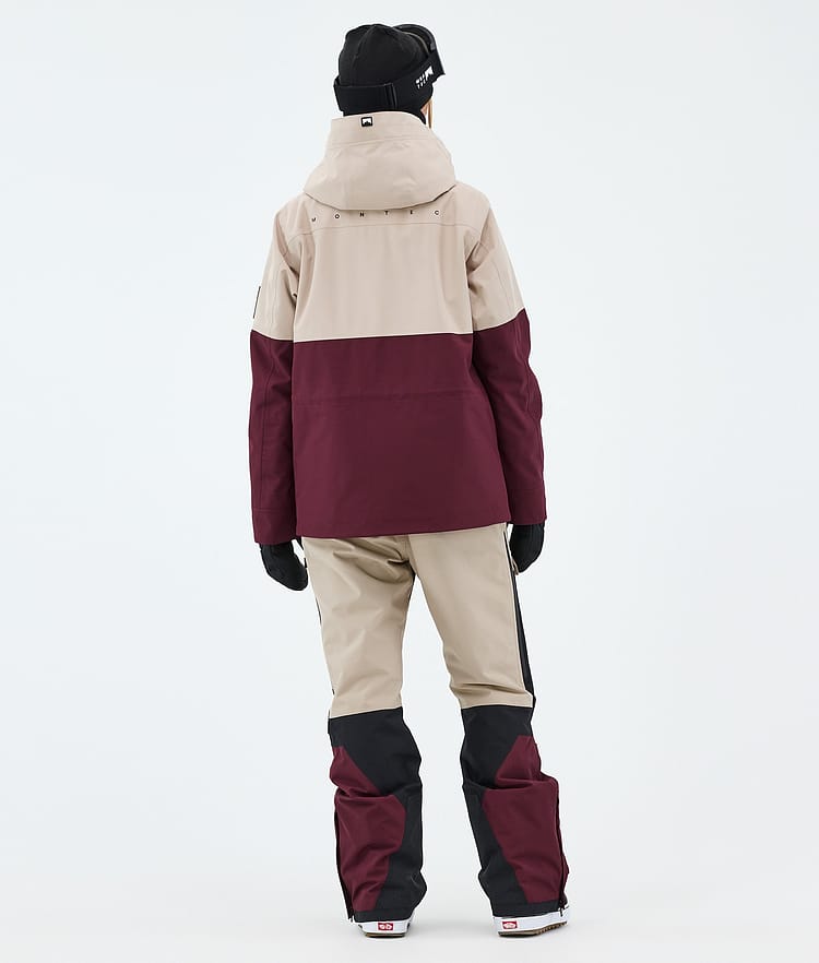 Montec Doom W Snowboardjakke Dame Sand/Black/Burgundy, Bilde 3 av 10