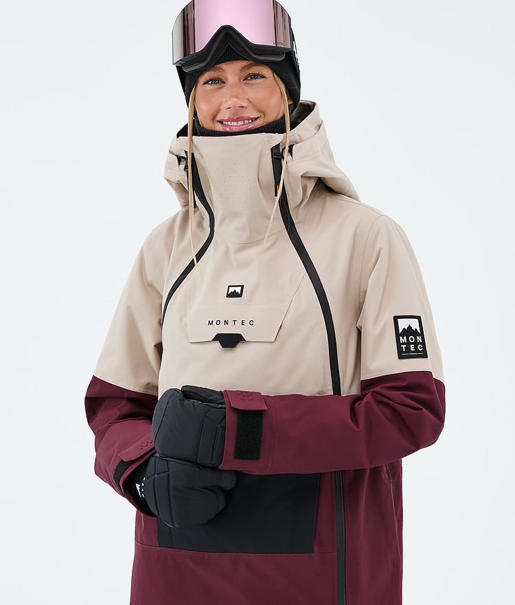 Montec Doom W Skijakke Dame Sand/Black/Burgundy, Image 4 of 10