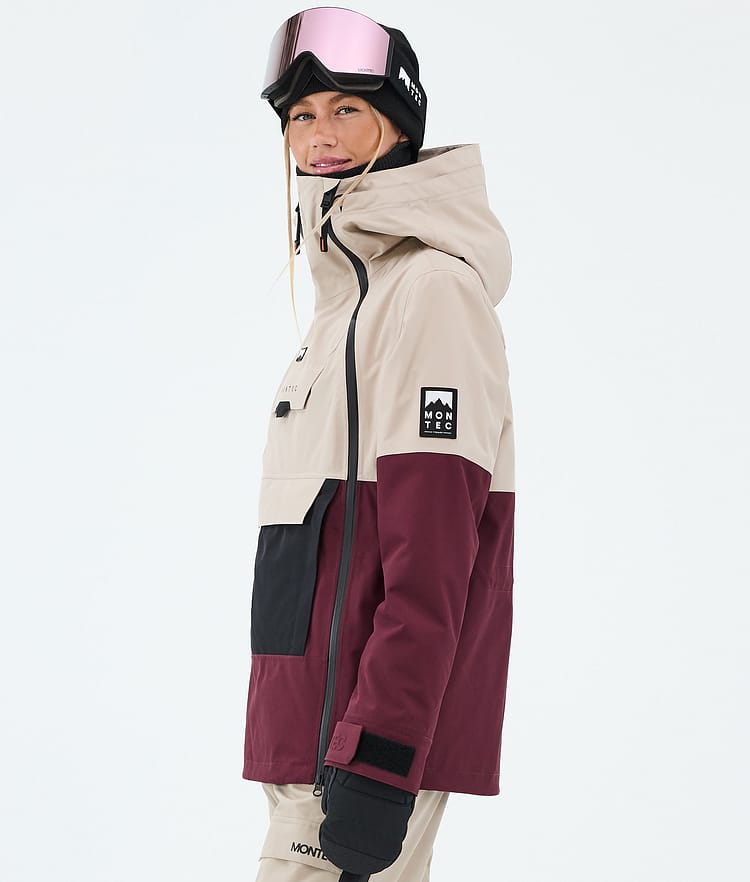Montec Doom W Skijakke Dame Sand/Black/Burgundy, Image 5 of 10