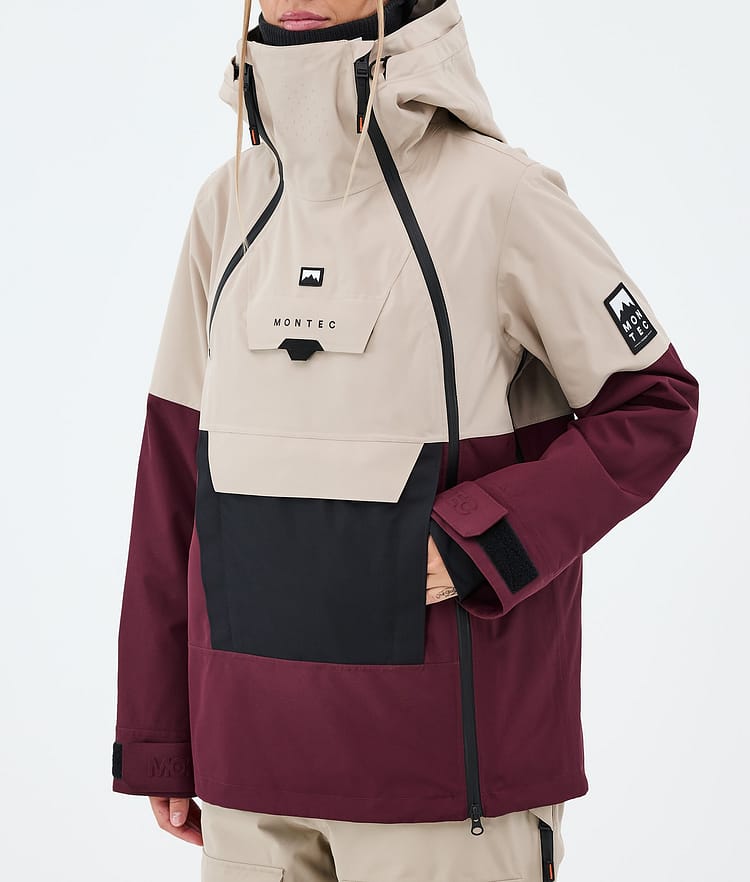 Montec Doom W Snowboardjakke Dame Sand/Black/Burgundy, Bilde 7 av 10