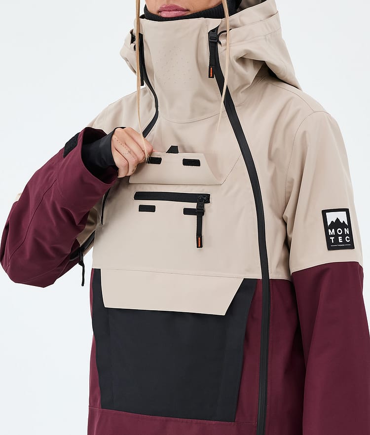 Montec Doom W Snowboardjakke Dame Sand/Black/Burgundy, Bilde 9 av 10
