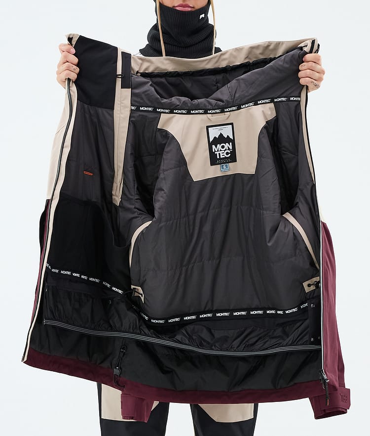 Montec Doom W Skijakke Dame Sand/Black/Burgundy, Image 10 of 10