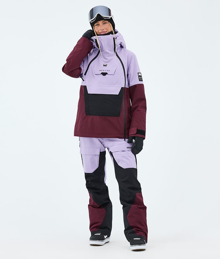 Montec Doom W Snowboardjakke Dame Faded Violet/Black/Burgundy, Image 2 of 10