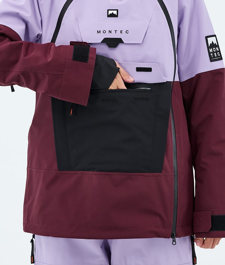 Montec Doom W Snowboardjakke Dame Faded Violet/Black/Burgundy, Image 8 of 10