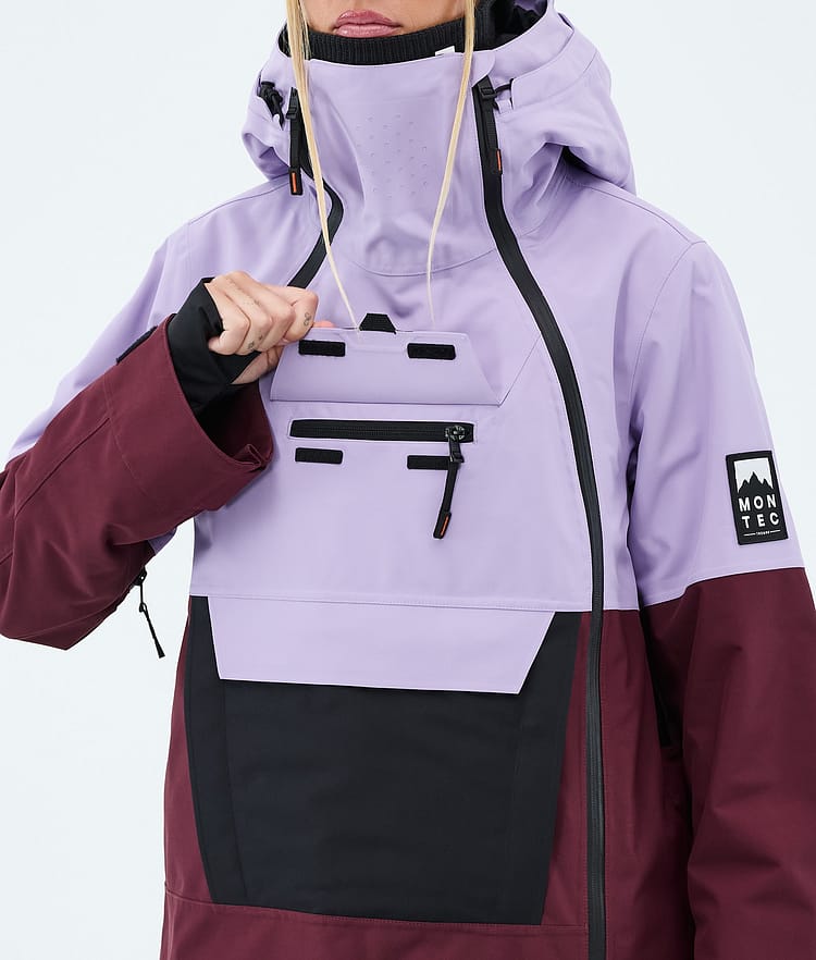 Montec Doom W Snowboardjakke Dame Faded Violet/Black/Burgundy, Image 9 of 10