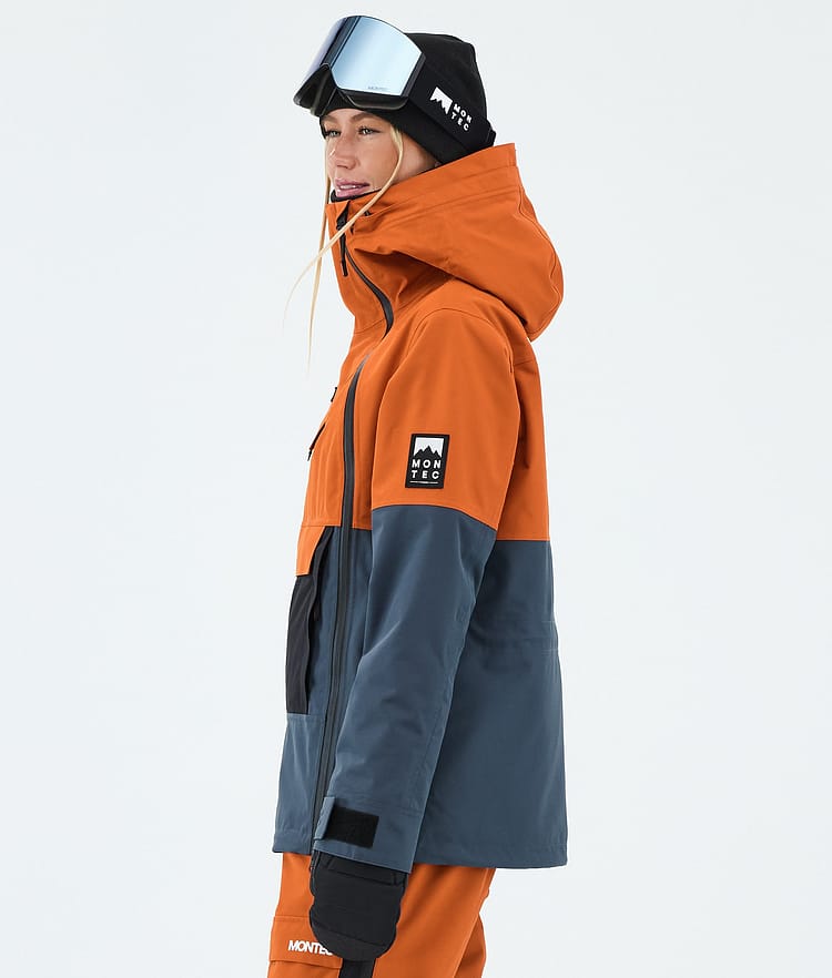 Montec Doom W Skijakke Dame Burned Orange/Black/Metal Blue, Image 5 of 10
