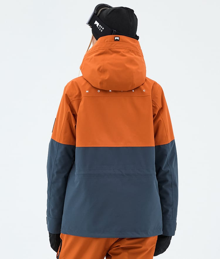 Montec Doom W Skijakke Dame Burned Orange/Black/Metal Blue, Image 6 of 10