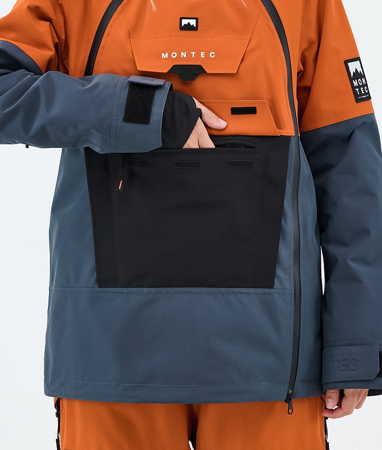 Montec Doom W Skijakke Dame Burned Orange/Black/Metal Blue, Image 8 of 10