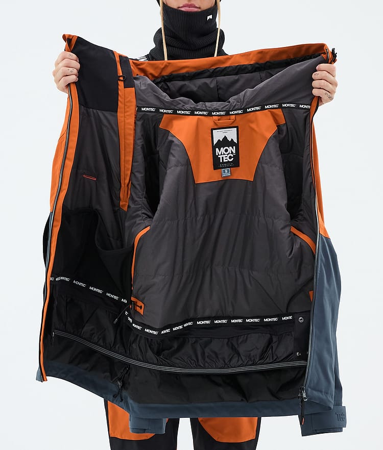 Montec Doom W Skijakke Dame Burned Orange/Black/Metal Blue, Image 10 of 10