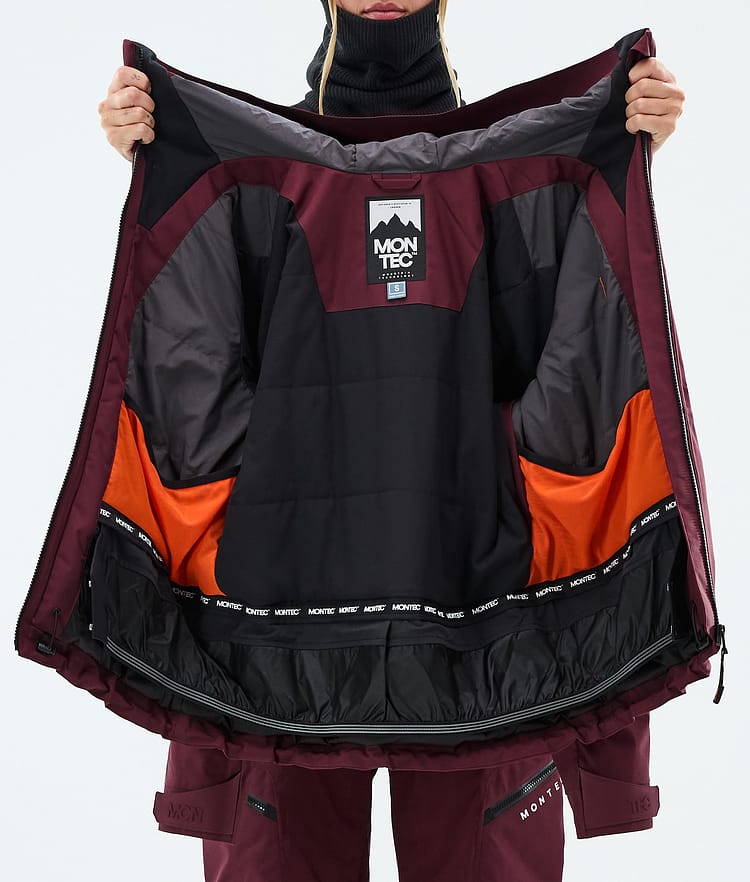 Montec Sentinel W Snowboardjakke Dame Burgundy, Image 9 of 9