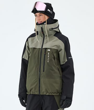 Montec Oracle W Skijakke Greenish/Black/Olive Green