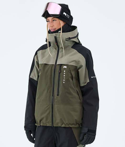 Montec Oracle W Skijakke Dame Greenish/Black/Olive Green