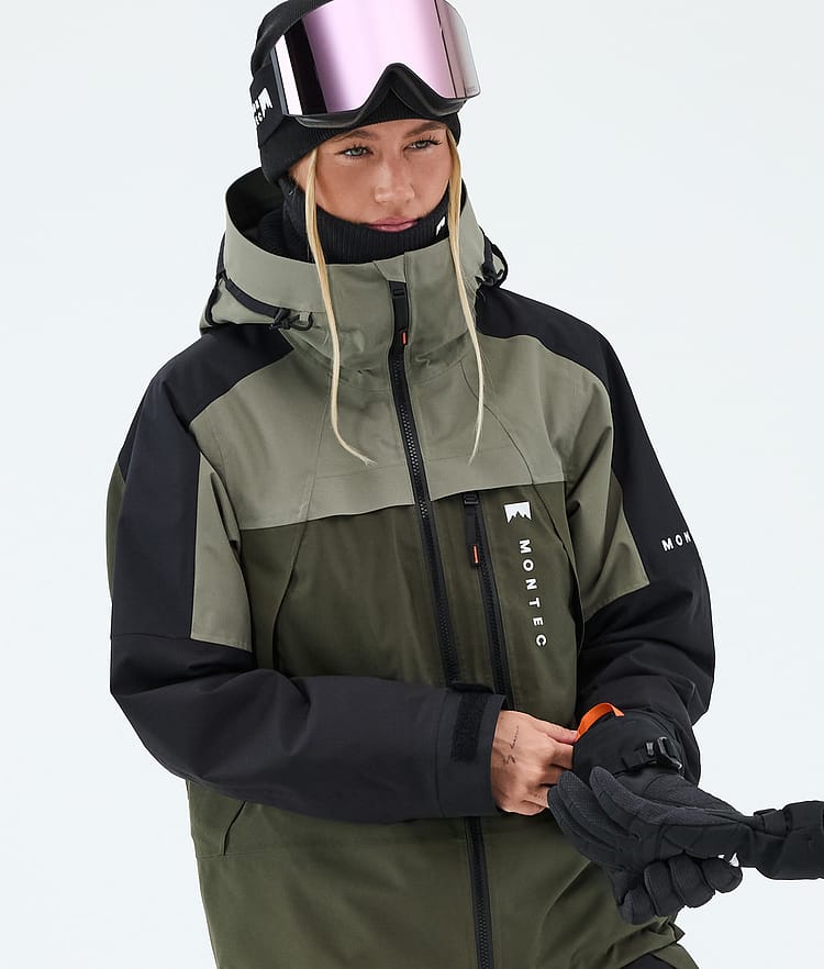 Montec Oracle W Snowboardjakke Dame Greenish/Black/Olive Green, Image 4 of 9