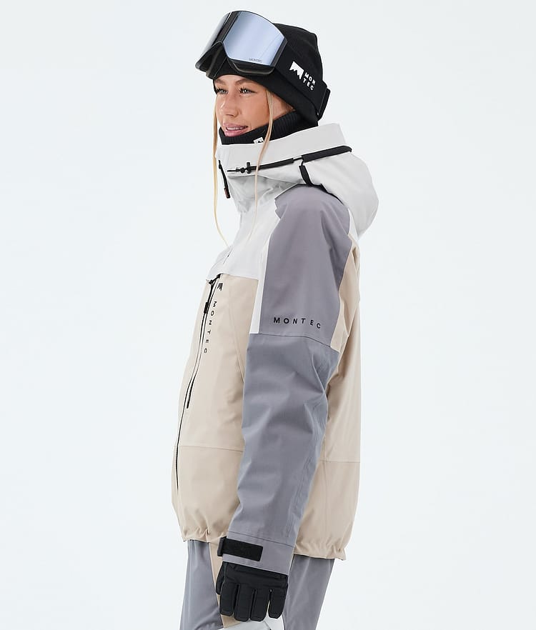 Montec Oracle W Snowboardjakke Dame Light Grey/Light Pearl/Sand, Image 5 of 9