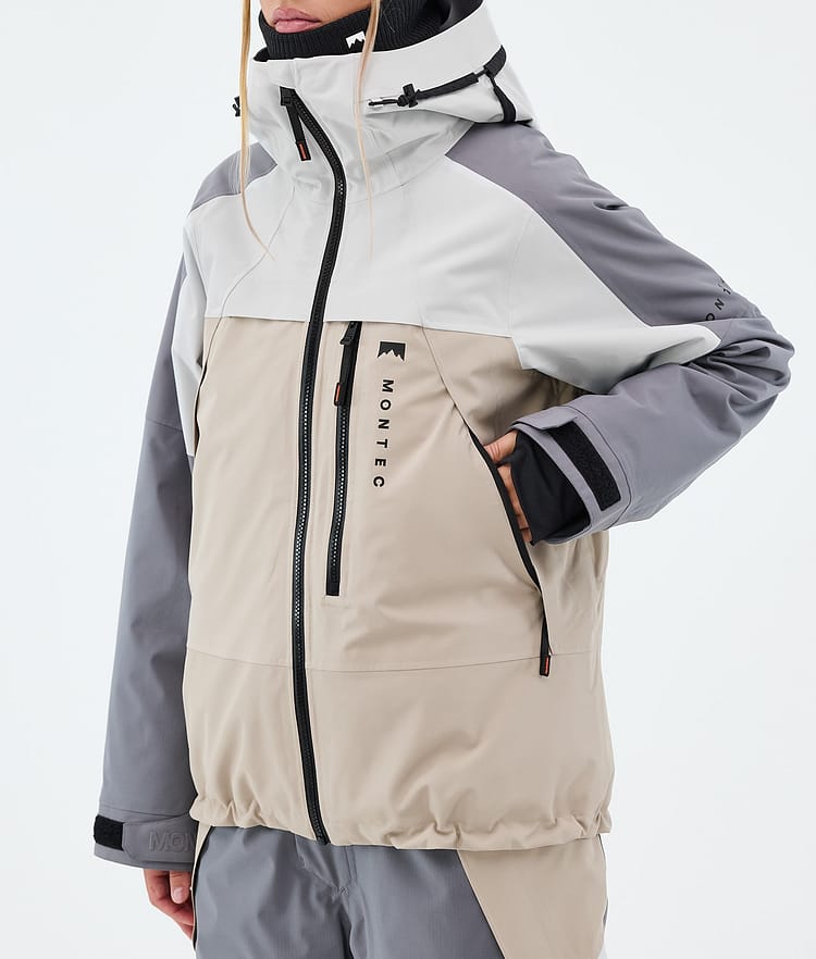 Montec Oracle W Snowboardjakke Dame Light Grey/Light Pearl/Sand, Image 7 of 9
