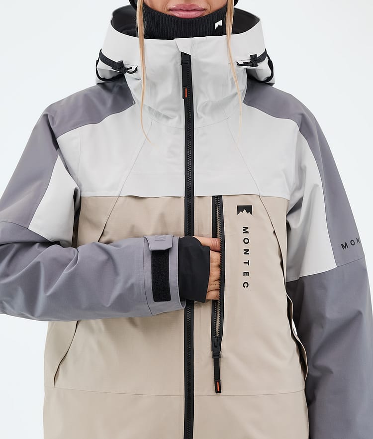Montec Oracle W Snowboardjakke Dame Light Grey/Light Pearl/Sand, Image 8 of 9