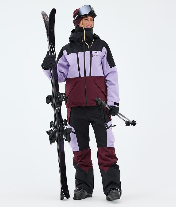 Montec Sentinel W Skijakke Dame Black/Faded Violet/Burgundy, Image 2 of 9