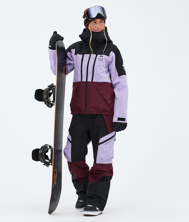 Montec Sentinel W Snowboardjakke Dame Black/Faded Violet/Burgundy, Image 2 of 9