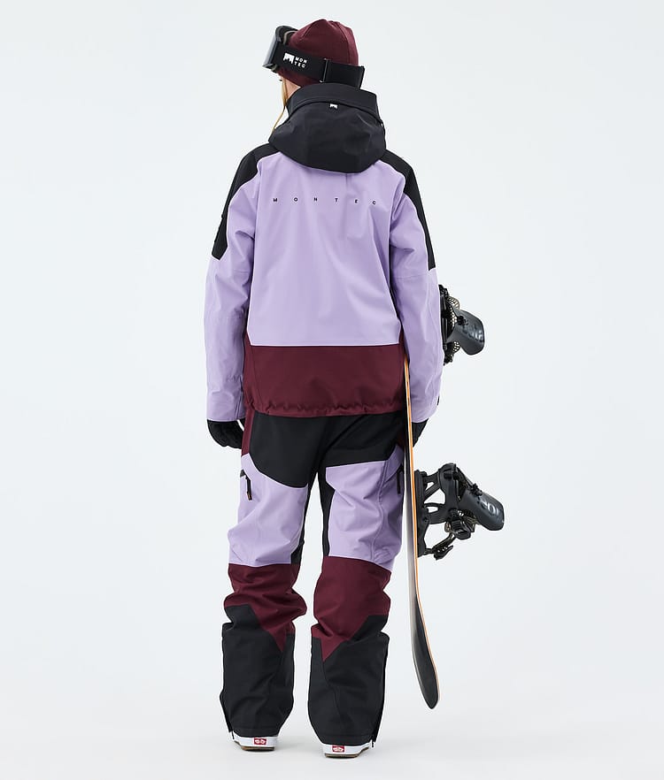 Montec Sentinel W Snowboardjakke Dame Black/Faded Violet/Burgundy, Image 3 of 9