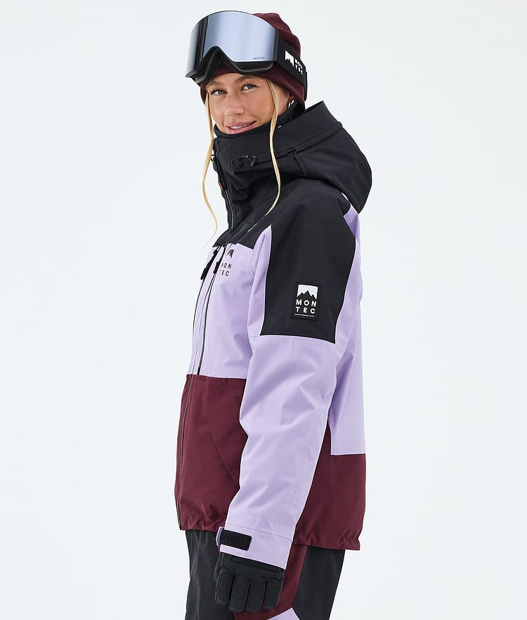 Montec Sentinel W Snowboardjakke Dame Black/Faded Violet/Burgundy, Image 5 of 9