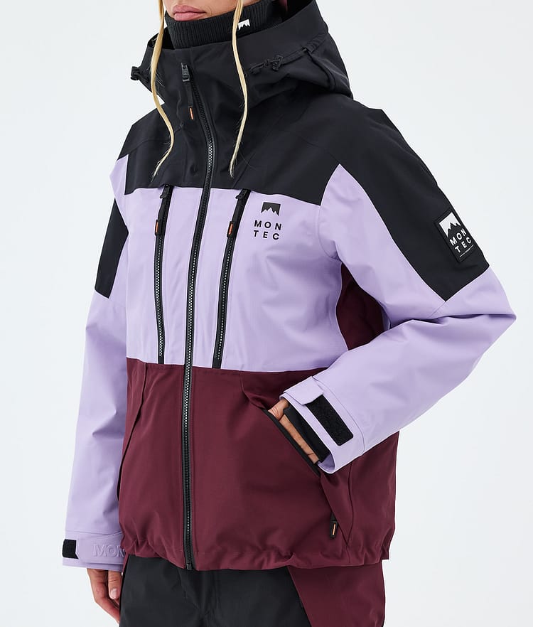 Montec Sentinel W Snowboardjakke Dame Black/Faded Violet/Burgundy, Image 7 of 9