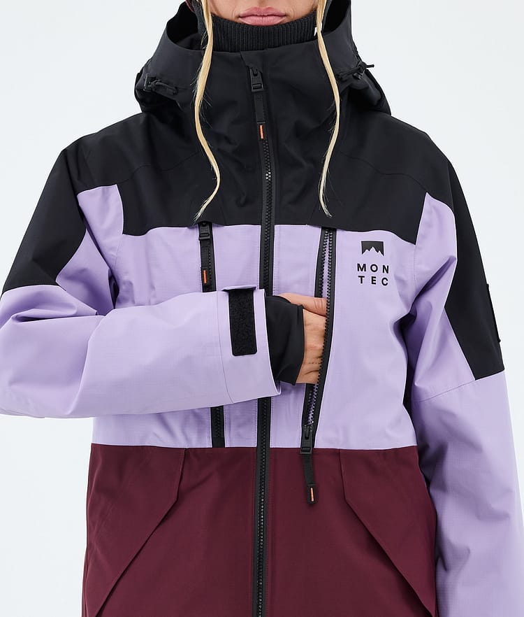 Montec Sentinel W Skijakke Dame Black/Faded Violet/Burgundy, Image 8 of 9