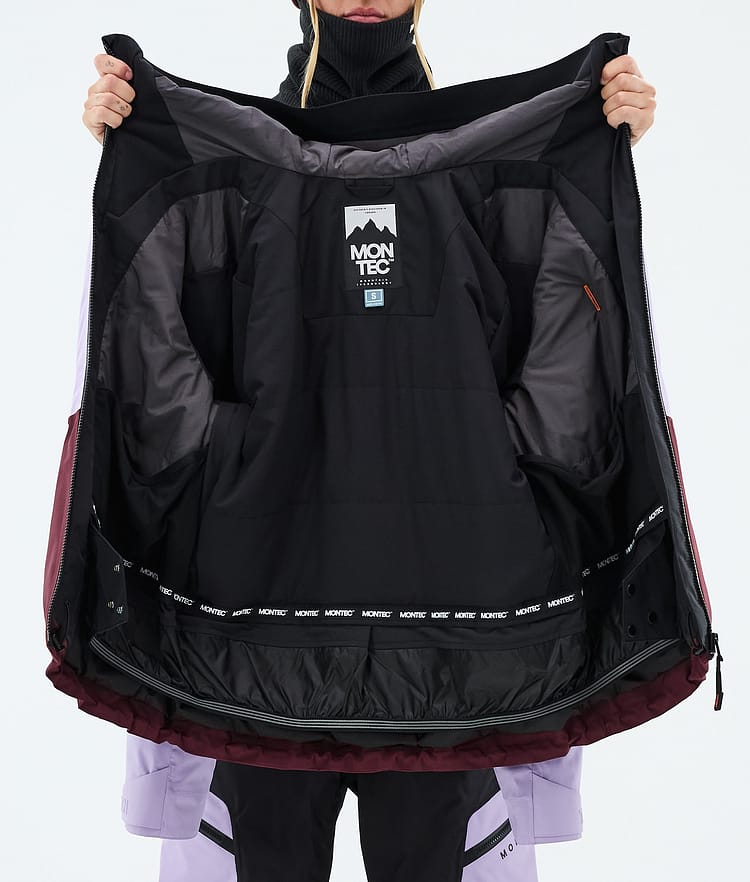 Montec Sentinel W Snowboardjakke Dame Black/Faded Violet/Burgundy, Image 9 of 9