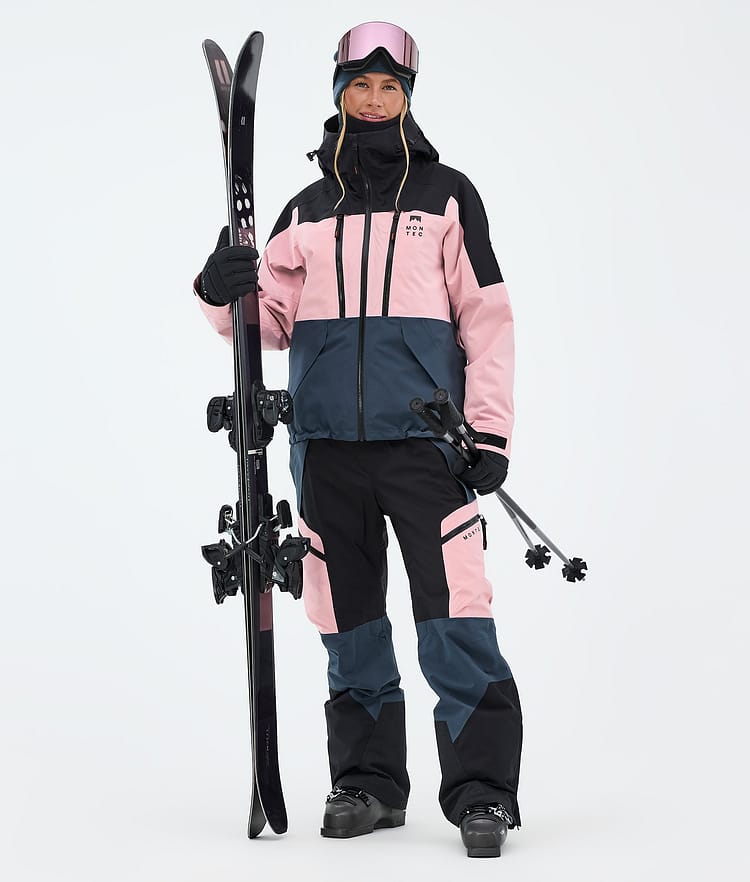 Montec Sentinel W Skijakke Dame Black/Soft Pink/Metal Blue, Image 2 of 9