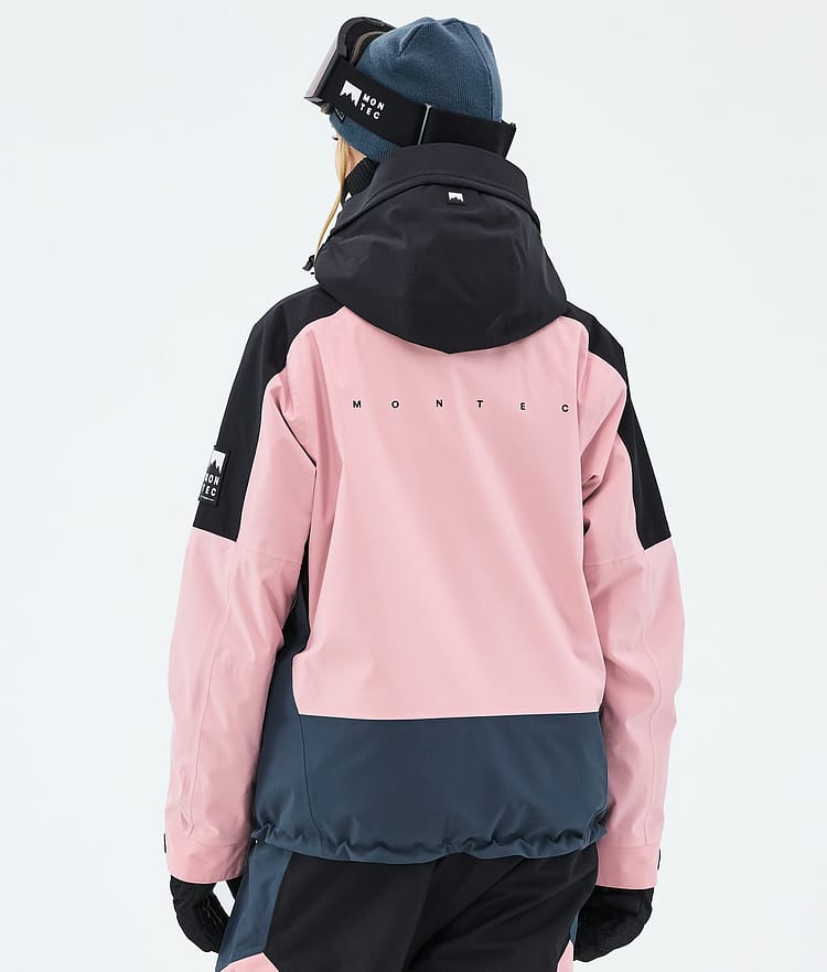Montec Sentinel W Snowboardjakke Dame Black/Soft Pink/Metal Blue, Image 6 of 9