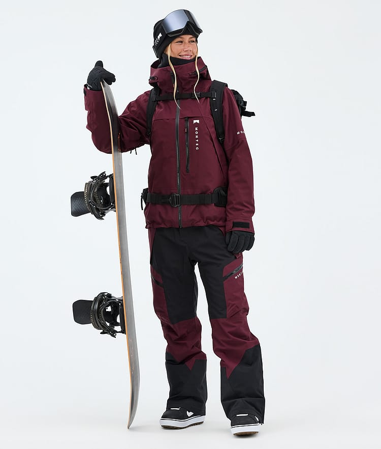 Montec Dozer W Snowboardbukse Dame Burgundy/Black, Image 2 of 7