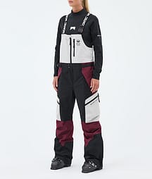 Montec Dozer W Skibukse Dame Light Grey/Black/Burgundy