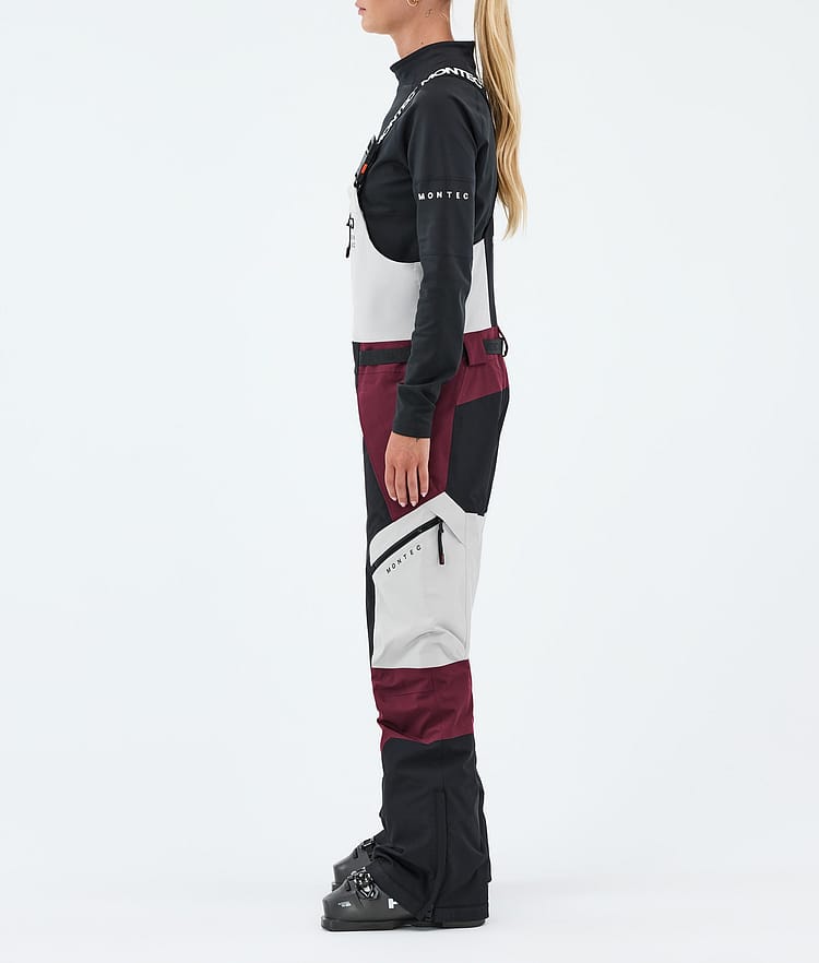 Montec Dozer W Skibukse Dame Light Grey/Black/Burgundy, Image 3 of 7