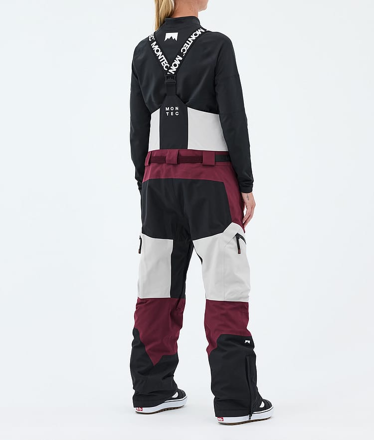 Montec Dozer W Snowboardbukse Dame Light Grey/Black/Burgundy, Image 4 of 7