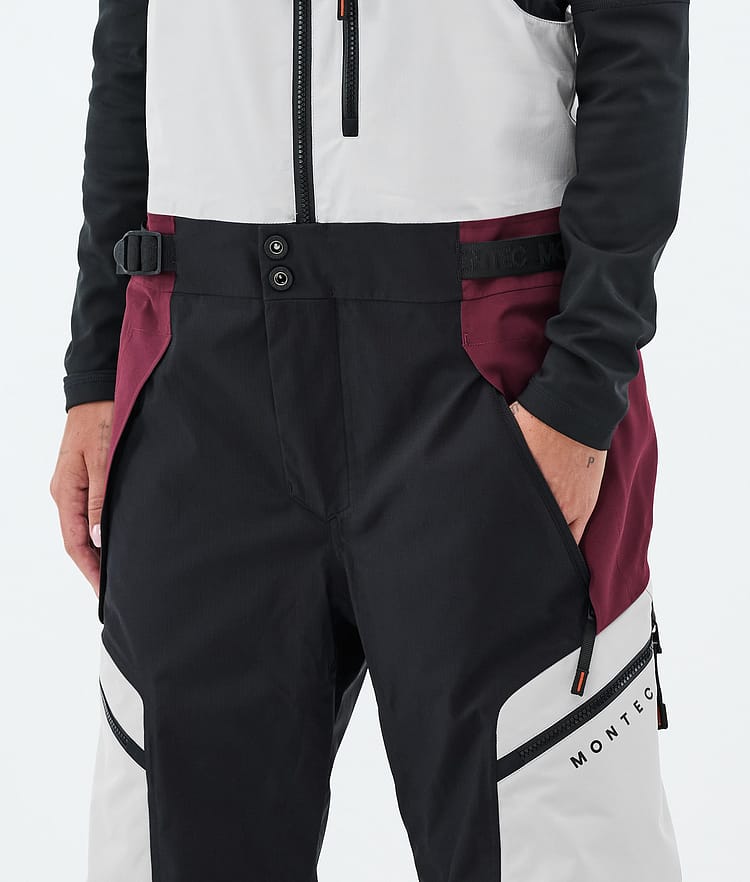 Montec Dozer W Snowboardbukse Dame Light Grey/Black/Burgundy, Image 5 of 7