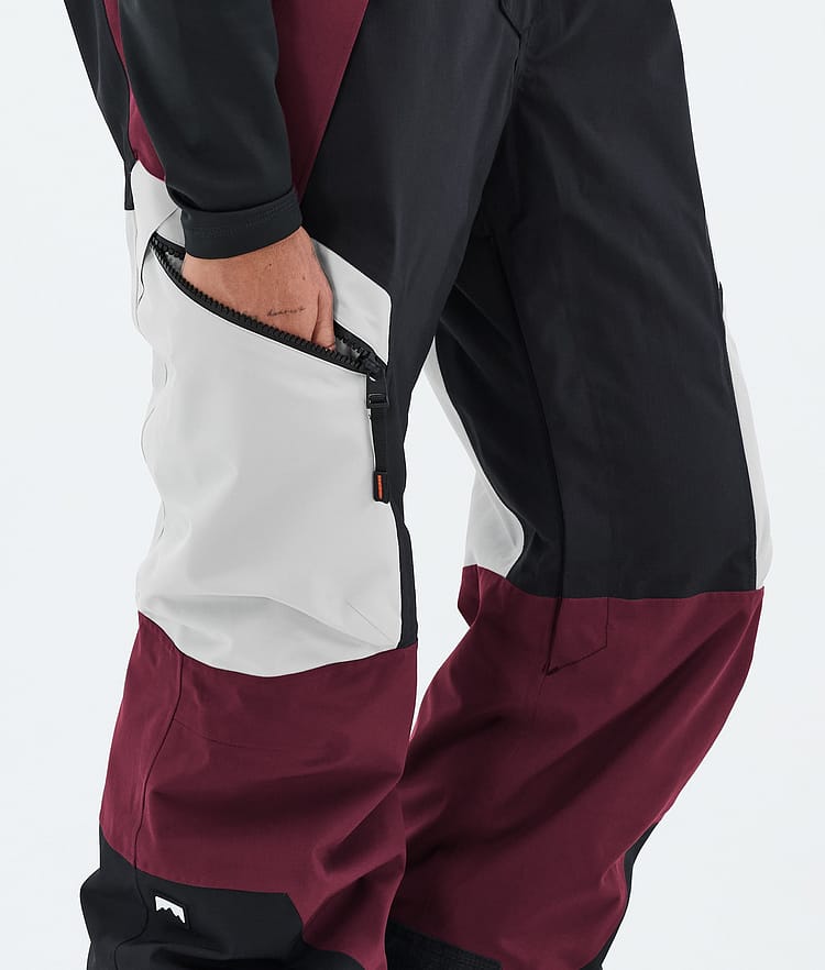 Montec Dozer W Snowboardbukse Dame Light Grey/Black/Burgundy, Image 7 of 7