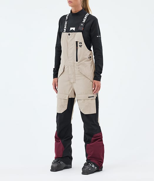 Montec Fawk W Skibukse Dame Sand/Black/Burgundy
