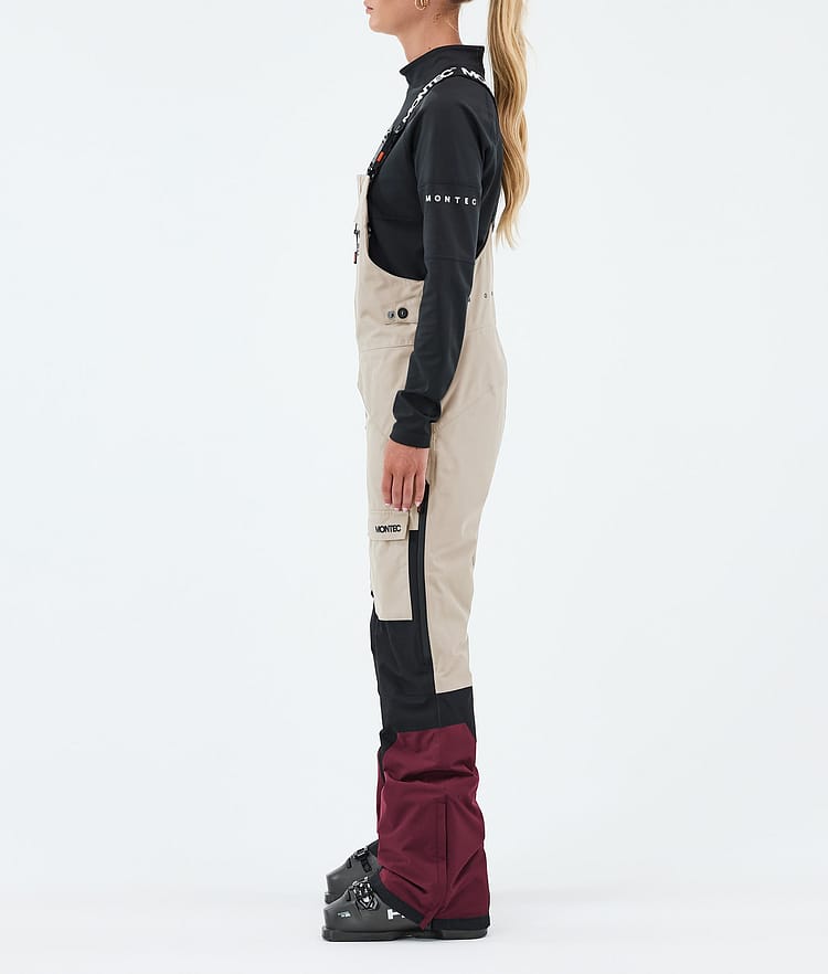 Montec Fawk W Skibukse Dame Sand/Black/Burgundy, Image 3 of 7