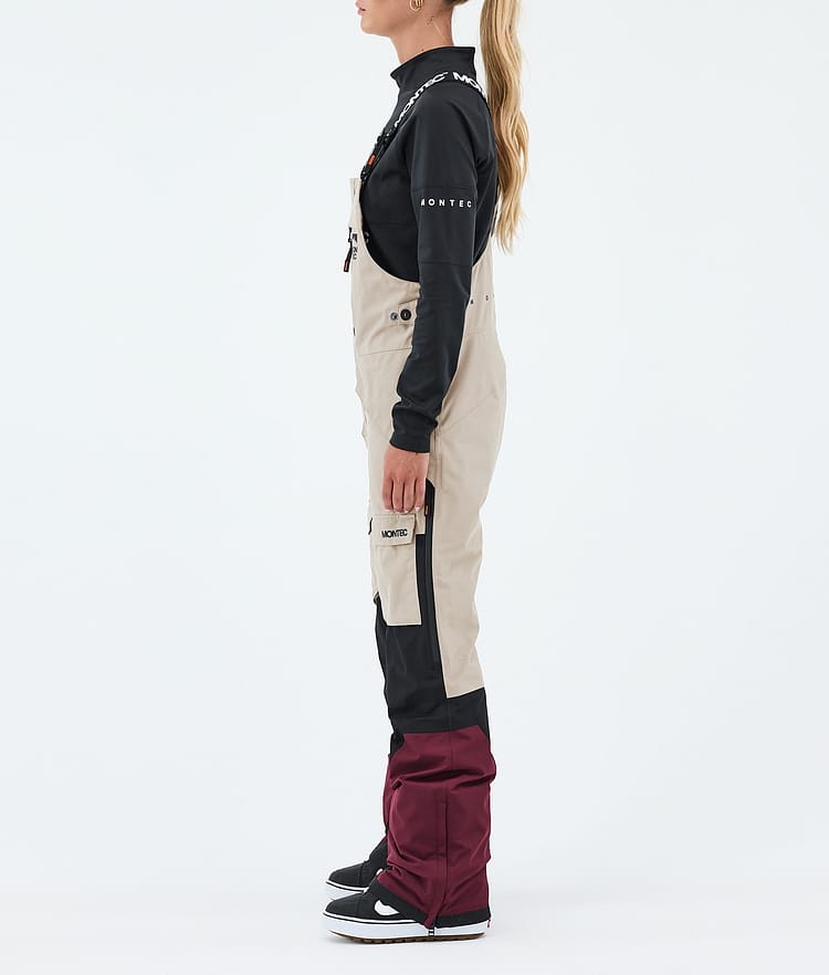 Montec Fawk W Snowboardbukse Dame Sand/Black/Burgundy, Image 3 of 7