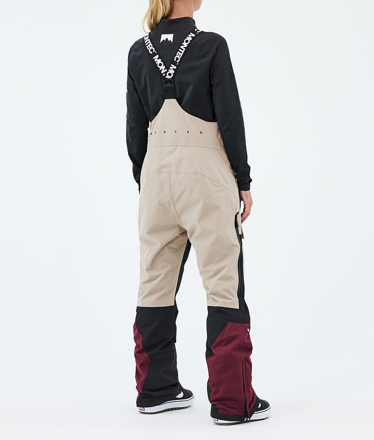 Montec Fawk W Snowboardbukse Dame Sand/Black/Burgundy, Image 4 of 7