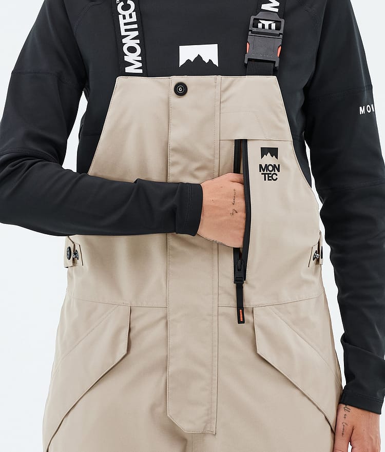 Montec Fawk W Snowboardbukse Dame Sand/Black/Burgundy, Image 6 of 7