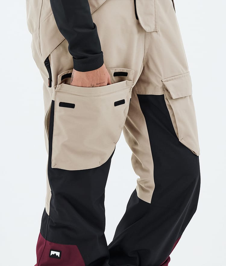 Montec Fawk W Snowboardbukse Dame Sand/Black/Burgundy, Image 7 of 7