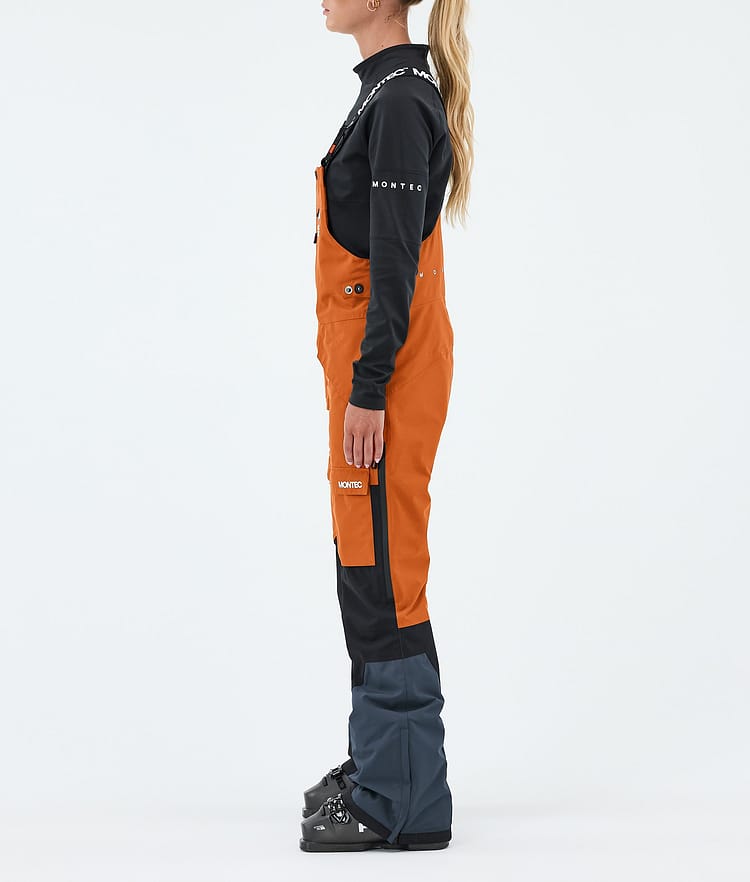 Montec Fawk W Skibukse Dame Burned Orange/Black/Metal Blue, Image 3 of 7